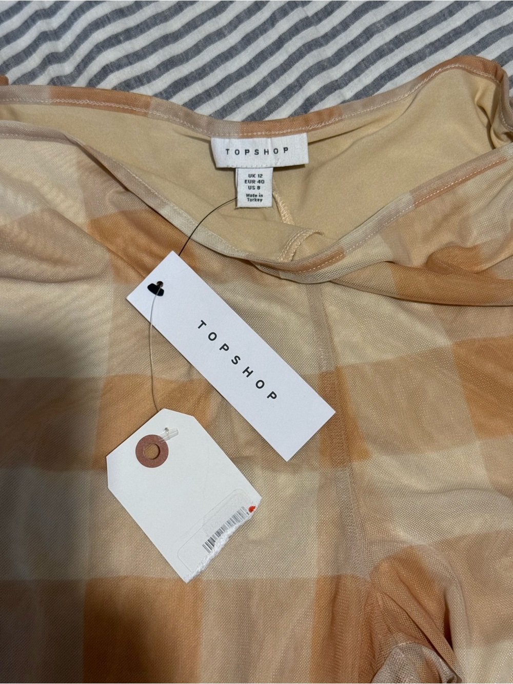 Topshop Beige and Peach Wide Leg Pants